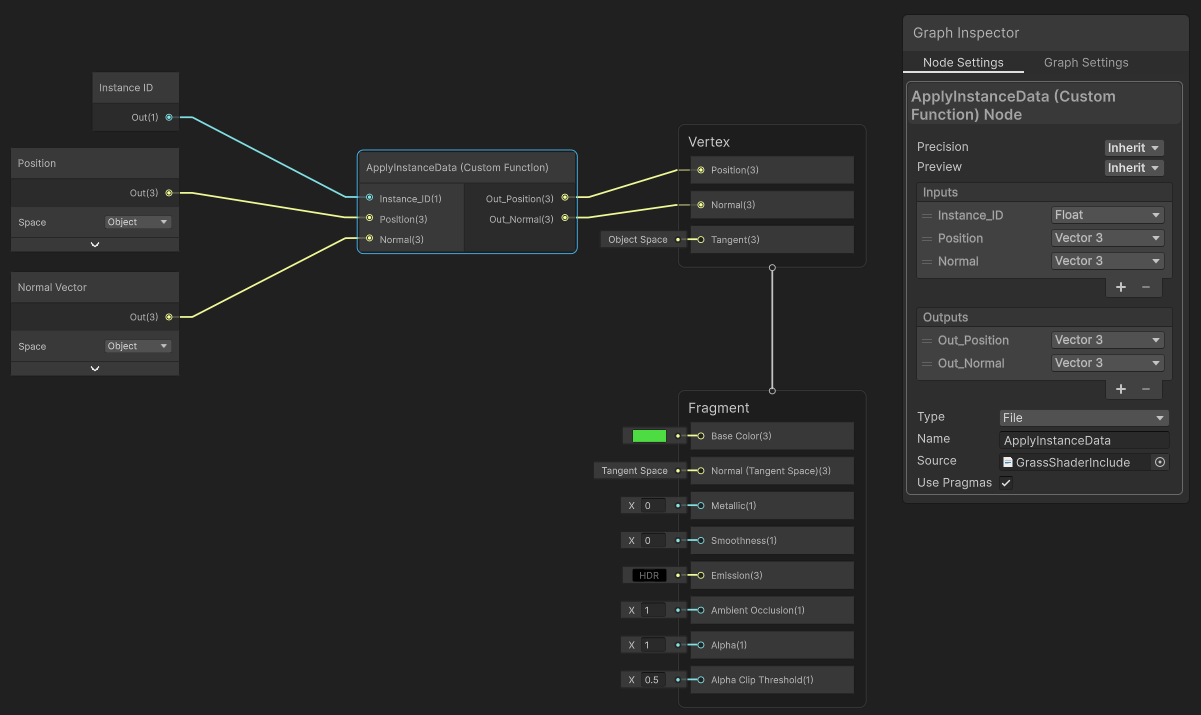 configuring the custom function node