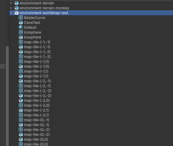the model prefab in unity, with all its imported meshes