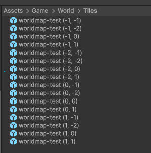 the generated prefabs